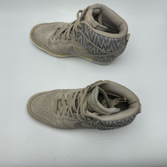 Nike Dunk Sky Hi Hidden Wedge Gray Suede Bolt Sneakers Women’s Size 7 - Picture 12 of 13